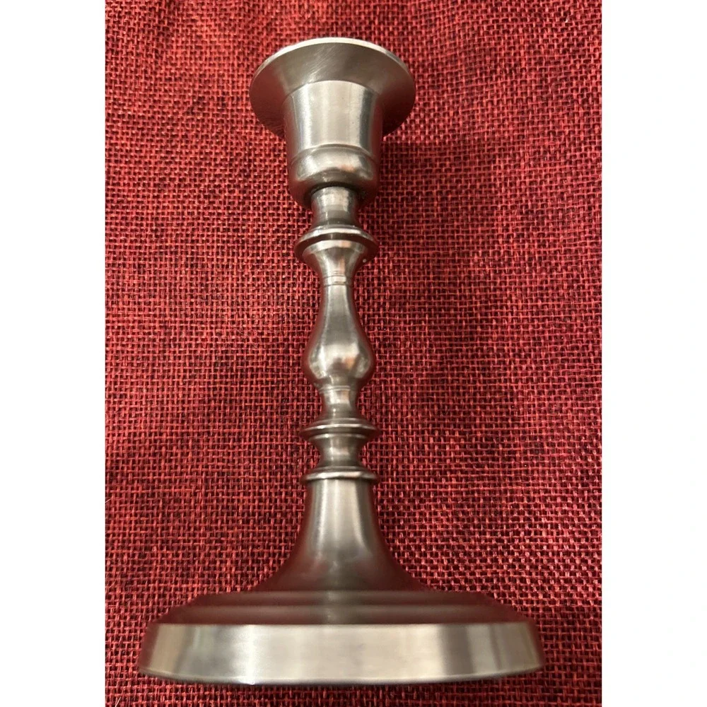 Restoration Hardware Brushed Nickel Candlestick Taper 5